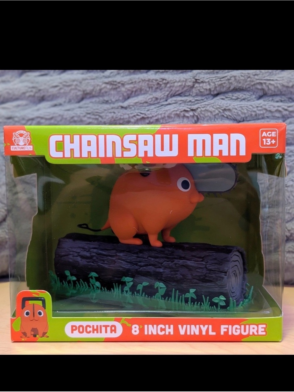Chainsaw Man Pochita 8" Orange Vinyl Figure by Culturefly